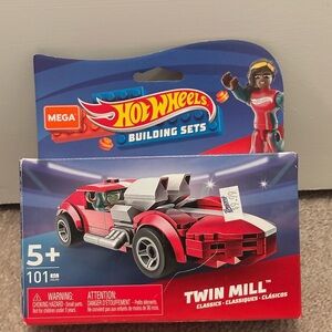 Mega Building Set Hot Wheels Twin Mill Red and White New